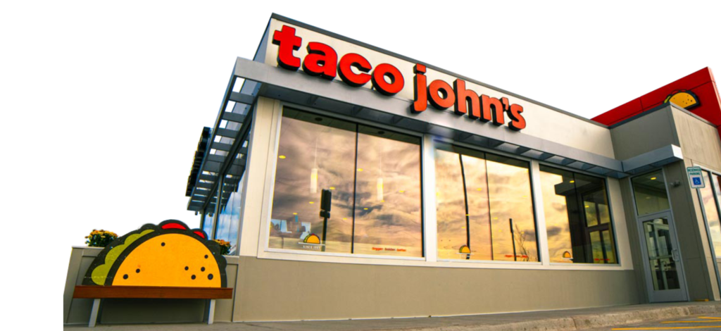 taco johns modern store front