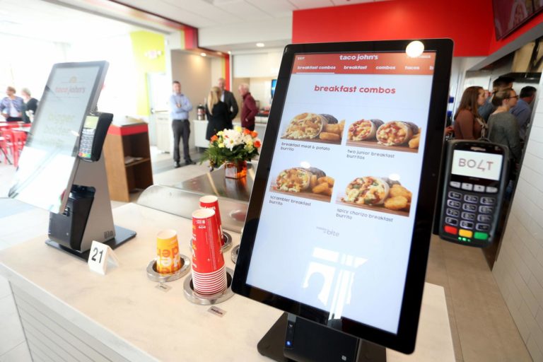 Touch screens are a new feature inside the new Taco John’s location on South Greeley Highway on Friday, Oct. 18, 2019, in south Cheyenne. Michael Cummo/Wyoming Tribune Eagle