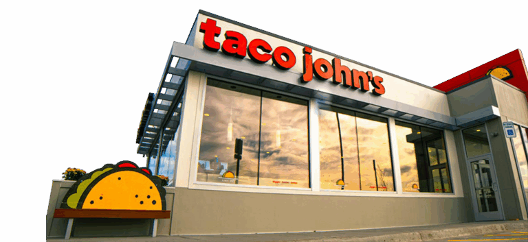 taco johns modern store front